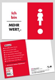 EQUAL PAY DAY | Postkarte