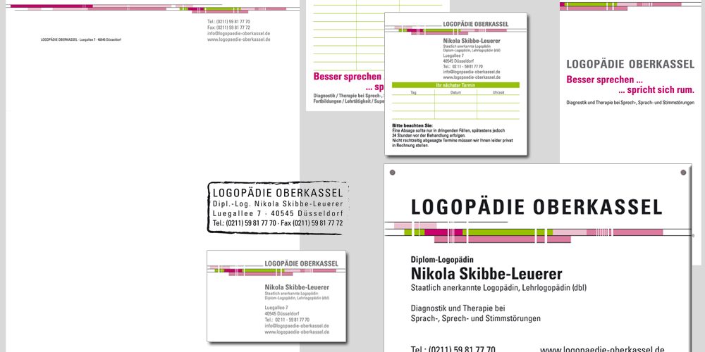 LOGOPÄDIE OBERKASSEL Geschäftsausstattung