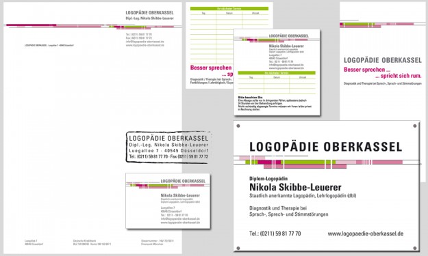LOGOPÄDIE OBERKASSEL Geschäftsausstattung