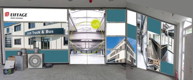 Gestaltete Büro Glaswände