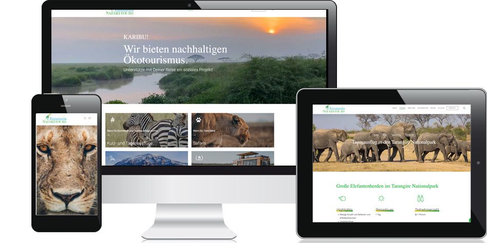 Homepage "tansania-safaritours.de"